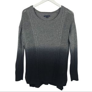 American Eagle Cable Knit Ombré Pullover Sweater Women Sz S